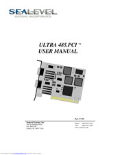 Sealevel ULTRA 485.PCI User Manual