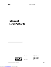 W&T Electronics 13410 Manual