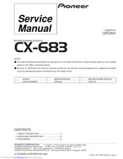 Pioneer CX-683 Service Manual
