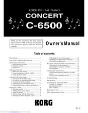 Korg C-6500 Owner's Manual