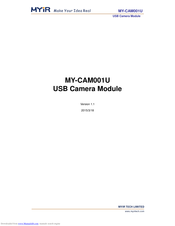 Myir MY-CAM001U Manual