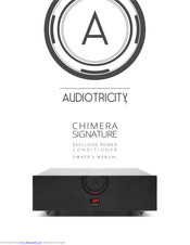 Audiotricity Chimera Signature Owner's Manual