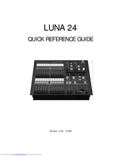 ETR Lighting LUNA 24 Quick Reference Manual