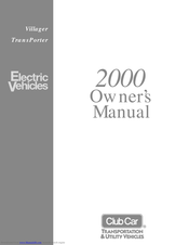Club Car 2001 TransPorter Owner's Manual