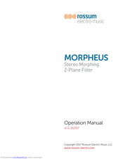 Rossum MORPHEUS Operating Manual