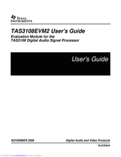 Texas Instruments TAS3108EVM2 User Manual