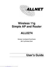 Allnet ALL0274 User Manual