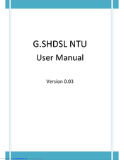 Patton Electronics G.SHDSL NTU User Manual