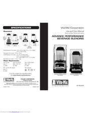 Vita-Mix On-Counter Blending Station Advance Use And Care Manual