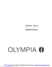 Olympia OL2410 Owner's Manual