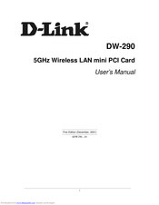 D-Link DW-290 User Manual