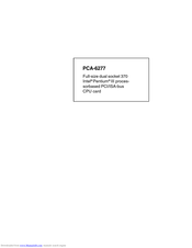 Advantech PCA-6277V-00A1 Manual