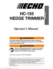 Echo HC-155 Operator's Manual