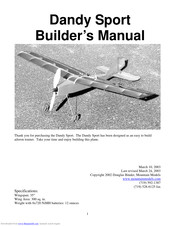 Mountain Models Dandy Sport Builder Manual