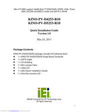 IEI Technology KINO-PV-D4253-R10 Quick Installation Manual