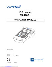 VWR OX 4000 H Operating Manual