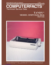 Tandy DMP 132 Technical Service Data