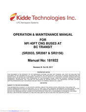 Kidde Technologies SR2156 Operation & Maintenance Manual