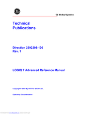 GE Medical Systems LOGIQ 7 Reference Manual