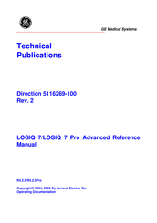 GE Medical Systems LOGIQ 7 Pro Reference Manual