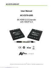 AVProConnect AC-EX70-UHD User Manual