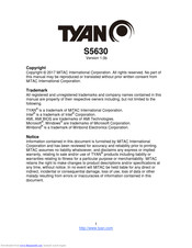 TYAN S5630 Manual