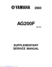 Yamaha 2003 AG200F Supplementary Service Manual