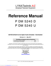 Lynx P DM 5240 D Reference Manual