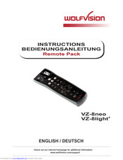 WolfVision VZ-8light4 Instructions Manual