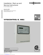 Viessmann Vitocontrol-S, WB2 Installation, Start-Up And Service Instructions Manual
