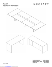 Nucraft Tavola Installation Instructions Manual