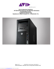 Avid Technology HP Z220 Configuration Manuallines