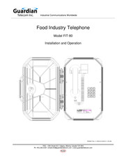 Guardian Telecom FIT-80 Installation And Operation Manual