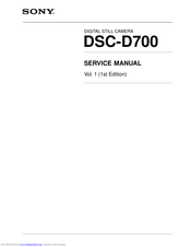 Sony Cyber-shot PRO DSC-D700 Service Manual