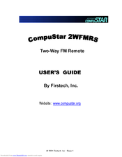 CompuSTAR 2WFMRS User Manual