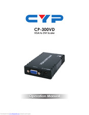 CYP CP-300VD Operation Manuals