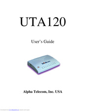 Alpha Telecom UTA120 User Manual