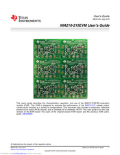 Texas Instruments INA210-215EVM User Manual
