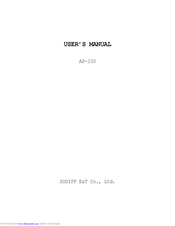 SODIFF E&T Co., Ltd. AP-200 Series User Manual