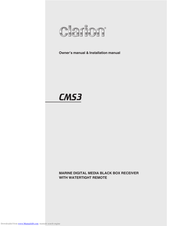 Clarion CMS3 Owner's Manual & Installation Manual