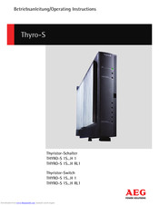 AEG THYRO-S 1S*H RL1 Series Operating Instructions Manual
