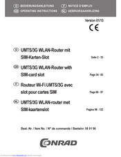 Conrad 98 91 96 Operating Instructions Manual