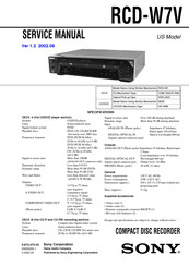 Sony RCD-W7V Service Manual