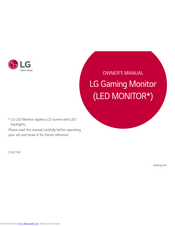 LG 27GK750F Owner's Manual