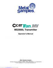 Metal Samples Company CorrTran MV MS2900L Operator's Manual