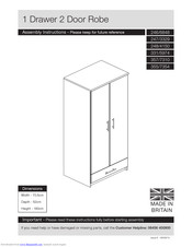 Argos 1 Drawer 2 Door Robe Assembly Instructions Manual