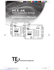 Transformative Engineering HLE-4K Installation Manual