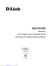 D-Link DGS-3212SR Command Line Interface Reference Manual