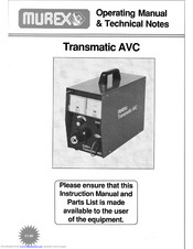 Murex Transmatic AVC Operating Manual