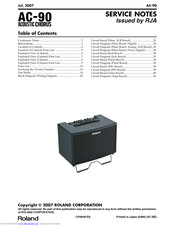 Roland Ac 90 Acoustic Chorus Manuals Manualslib